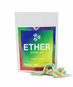 Ether Edibles Rainbow Sour Belts 180Mg