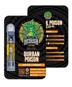 Delta 9 THC Distillate Vape Carts | 1G - Durban Poison (Sativa)