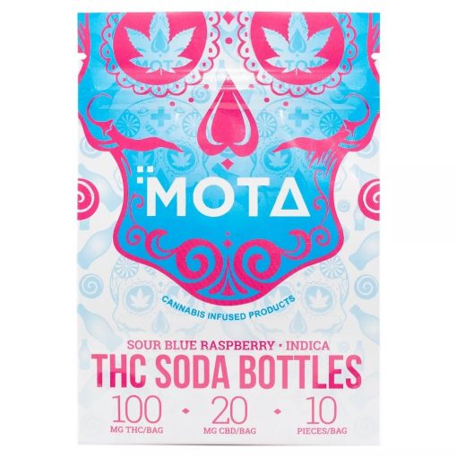 Mota Thc Blue Raspberry Soda Bottles 100Mg Thc