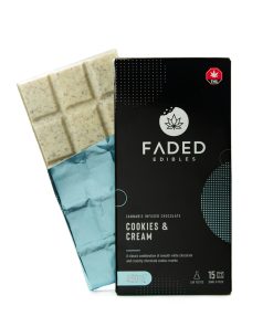 Faded Edibles Thc Cookies Cream Chocolate Bar