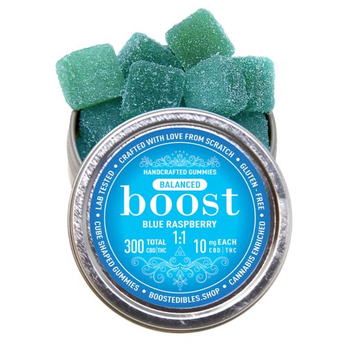Boost Balanced 1:1 Blue Raspberry Gummies - 300mg