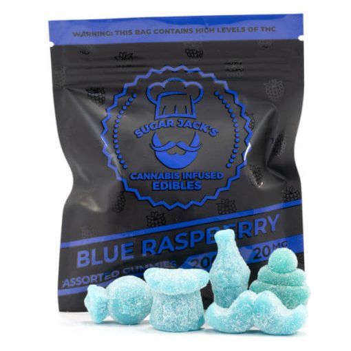 Sugarjacks Assorted Thc Gummies Blue Raspberry 200Mg 1