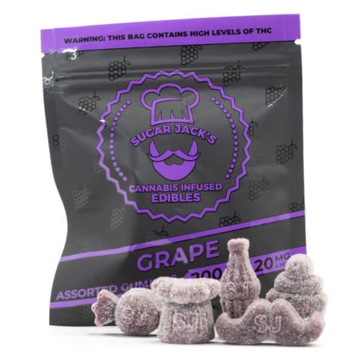 Sugarjacks Assorted Thc Gummies Grape 200Mg 1