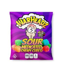 Warheadz Sour Chewy Cubes 500mg THC