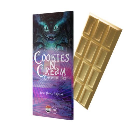 Alice – 3000mg Cookies n Cream Chocolate Bar