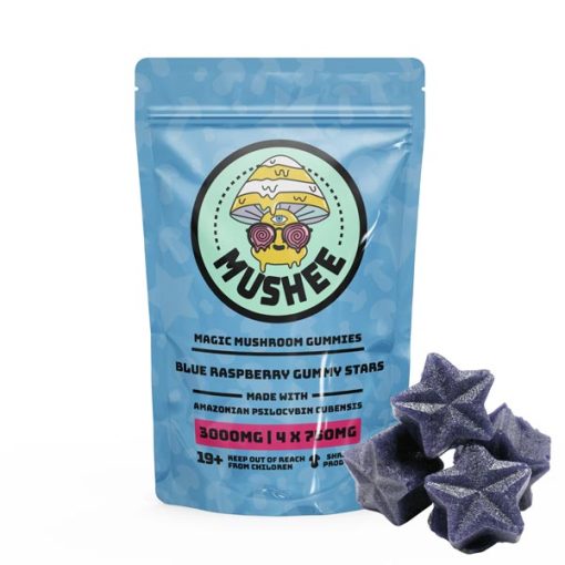 Magic Mushroom Star Gummies - Blue Raspbery - 3000MG - Mushee