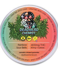 Deadhead Cannabis Gummies Rainbow Sour Belts