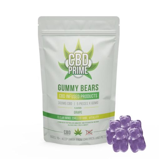 CBD Prime Gummy Bears - Grape - 300mg CBD